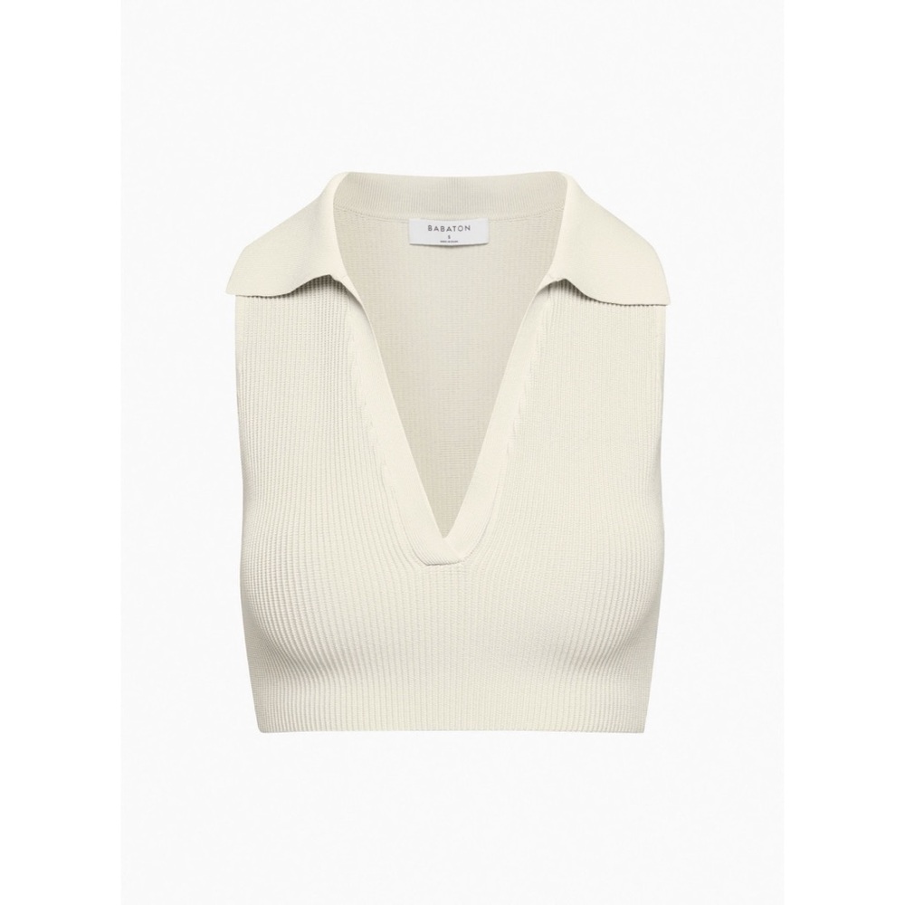 Aritzia Babaton Contour Crop Polo Tank